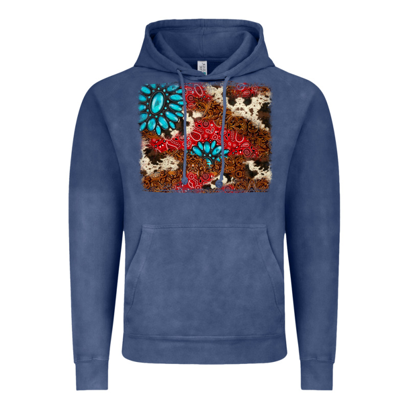 Gemstone Cowhide Background Vintage Hoodie by AdoDesignShop | Teevron
