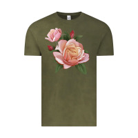 Vintage Olive State Of Grace Rose Vintage Tee - LillyAllenDesigns