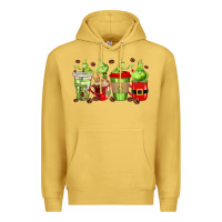 Antique Gold grinch coffee cups Premium Hoodie - texasbilliewilder