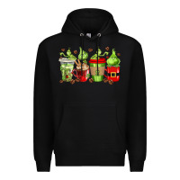 Black grinch coffee cups Premium Hoodie - texasbilliewilder