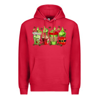 Cardinal grinch coffee cups Premium Hoodie - texasbilliewilder