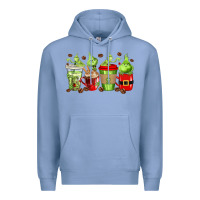 Colony Blue grinch coffee cups Premium Hoodie - texasbilliewilder