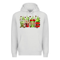Dove Grey grinch coffee cups Premium Hoodie - texasbilliewilder