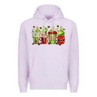 Lilac grinch coffee cups Premium Hoodie - texasbilliewilder