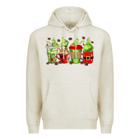 Oatmeal Heather grinch coffee cups Premium Hoodie - texasbilliewilder
