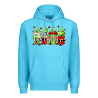 Ocean Blue grinch coffee cups Premium Hoodie - texasbilliewilder