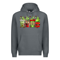 Rock grinch coffee cups Premium Hoodie - texasbilliewilder