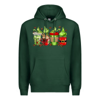 Sports Green grinch coffee cups Premium Hoodie - texasbilliewilder