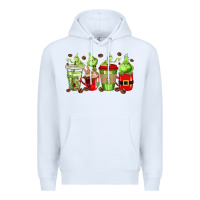 White grinch coffee cups Premium Hoodie - texasbilliewilder