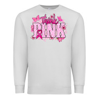 Dove Grey Think pink Premium Sweatshirt - NancyCooperArtShop
