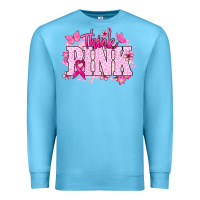 Ocean Blue Think pink Premium Sweatshirt - NancyCooperArtShop