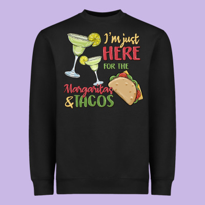 I'm Here For The Margaritas And Tacos Heavyweight Sweatshirt Designed By Maliassmallbusiness