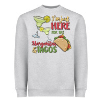 Heather Grey i'm here for the margaritas and tacos Heavyweight Sweatshirt - MaliasSmallBusiness