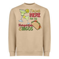 Mushroom i'm here for the margaritas and tacos Heavyweight Sweatshirt - MaliasSmallBusiness