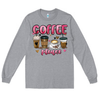 Heather Grey coffee please Long Sleeve Tee - MaliasSmallBusiness
