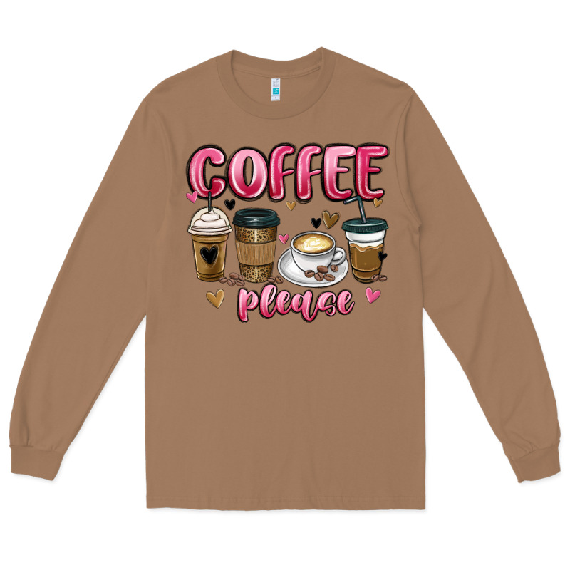 Coffee Please Long Sleeve Tee by MaliasSmallBusiness | Teevron