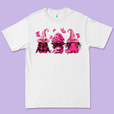Breast Cancer Afro Gnomies Premium Tee Designed By Fadigitalartstudio