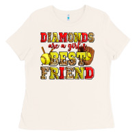 Bone diamonds are a girl's best friend softball Ladies Tee - Zillion Design Studio