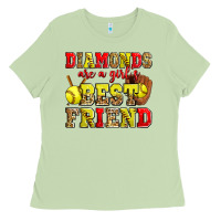 Matcha diamonds are a girl's best friend softball Ladies Tee - Zillion Design Studio