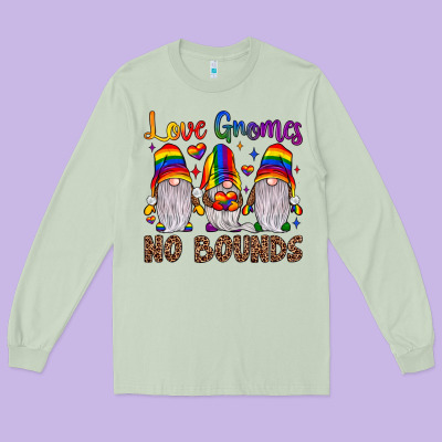 Love Gnomes No Bounds Long Sleeve Tee Designed By Jahusdesignshop