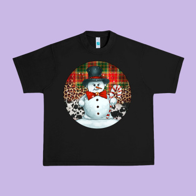 Western Snowman Christmas Ornament Urban Heavy Tee Designed By Jasminsmagicworld