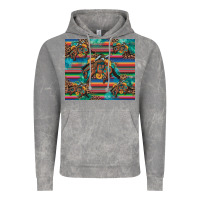 Cloud Rock bucking bronco serape turquoise Vintage Hoodie - Artiststas