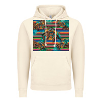 Vintage Artic bucking bronco serape turquoise Vintage Hoodie - Artiststas