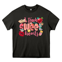 Asphalt i teach sweet hearts valentine's day teacher Heavy Core Tee - FaDigitalArtStudio