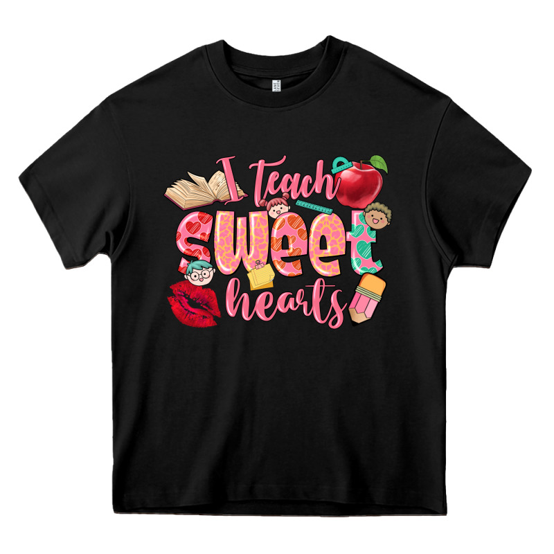 I Teach Sweet Hearts Valentine's Day Teacher Heavy Core Tee by FaDigitalArtStudio | Teevron