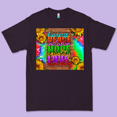 Kindness Peace Inclusion Hope Equality Love Diversity Premium Tee Designed By Hra Design Shop