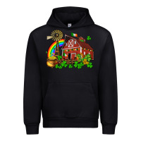 Black St. Patrick's farm with gold Urban Hoodie - OliviaCreatesArt