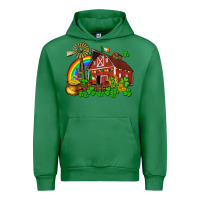 Emerald St. Patrick's farm with gold Urban Hoodie - OliviaCreatesArt