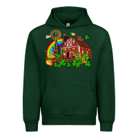 Forest Green St. Patrick's farm with gold Urban Hoodie - OliviaCreatesArt