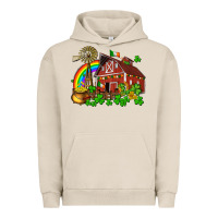 Pigment French Oak St. Patrick's farm with gold Urban Hoodie - OliviaCreatesArt