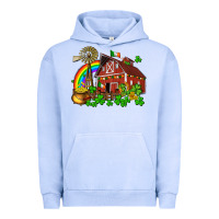 Pigment Grape Ice St. Patrick's farm with gold Urban Hoodie - OliviaCreatesArt