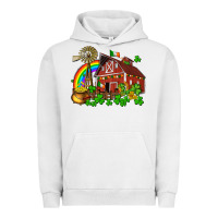 Pigment Lunar Rock St. Patrick's farm with gold Urban Hoodie - OliviaCreatesArt