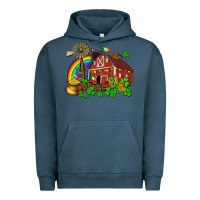 Pigment Midnight Navy St. Patrick's farm with gold Urban Hoodie - OliviaCreatesArt