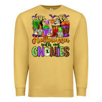 Antique Gold Halloween with My Gnomies Coffee Cups Premium Sweatshirt - texasbilliewilder