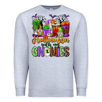 Heather Grey Halloween with My Gnomies Coffee Cups Premium Sweatshirt - texasbilliewilder