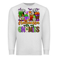 Oatmeal Heather Halloween with My Gnomies Coffee Cups Premium Sweatshirt - texasbilliewilder