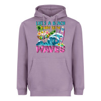 Lavender Life's a beach make some waves Heavyweight Hoodie - NancyCooperArtShop