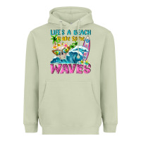 Matcha Life's a beach make some waves Heavyweight Hoodie - NancyCooperArtShop