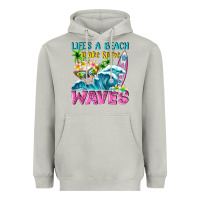 Moon Dust Life's a beach make some waves Heavyweight Hoodie - NancyCooperArtShop