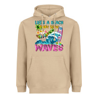 Mushroom Life's a beach make some waves Heavyweight Hoodie - NancyCooperArtShop