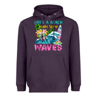 Plum Life's a beach make some waves Heavyweight Hoodie - NancyCooperArtShop