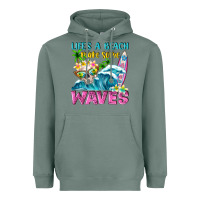 Sage Life's a beach make some waves Heavyweight Hoodie - NancyCooperArtShop