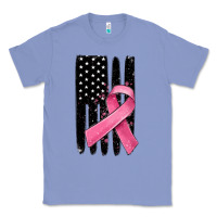 Colony Blue breast cancer ribbon american flag Classic Tee - MaliasSmallBusiness