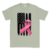 Matcha breast cancer ribbon american flag Classic Tee - MaliasSmallBusiness