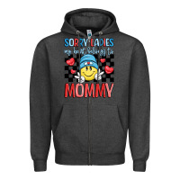 Charcoal Heather sorry ladies my heart belongs to mommy Zipper Hoodie - LillyAllenDesigns