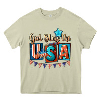 Mossy God bless the USA 4th of july Heavy Core Tee - CowGirlArtShop